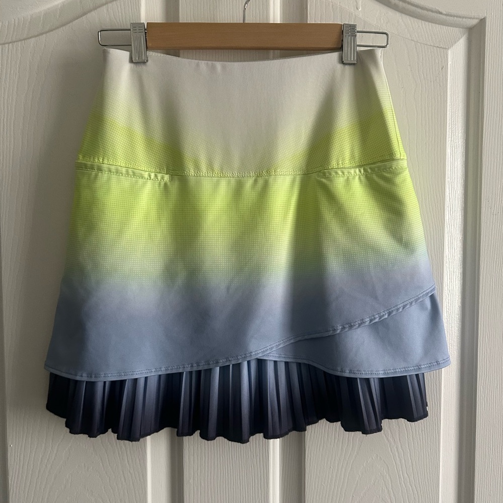 Lucky in Love Yellow and Blue Ombre Skirt - Picture 4 of 6